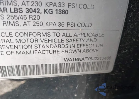 2018 Audi Q5 2.0T Premium from USA, damaged, VIN WA1BNAFY8J2217406